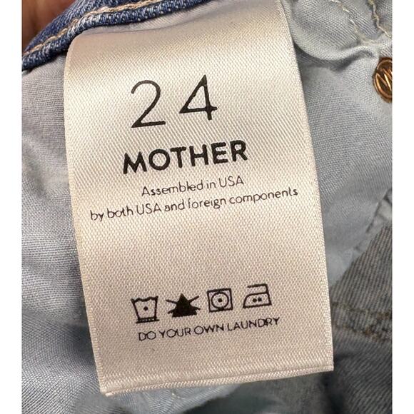 Mother Jeans Womens 22x25 Blue Tripper Wander Dust Embroidered Butterfly Tag 24 - Picture 14 of 16